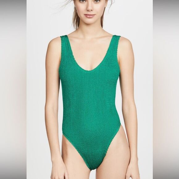 NEW Bond-Eye Australia The Authentic Crinkle One Piece Swimsuit Women’s OS Green - Picture 1 of 6